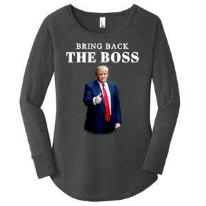 Bring Back The Boss Trump 2024 Take America Back Women's Perfect Tri Tunic Long Sleeve Shirt