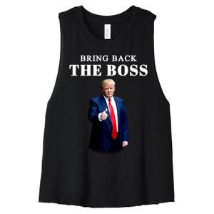 Bring Back The Boss Trump 2024 Take America Back Women's Racerback Cropped Tank