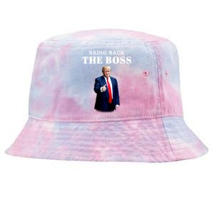 Bring Back The Boss Trump 2024 Take America Back Tie-Dyed Bucket Hat