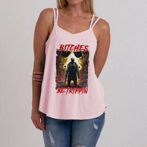 Bitches Be Trippin Horror Character Halloween Women's Strappy Tank