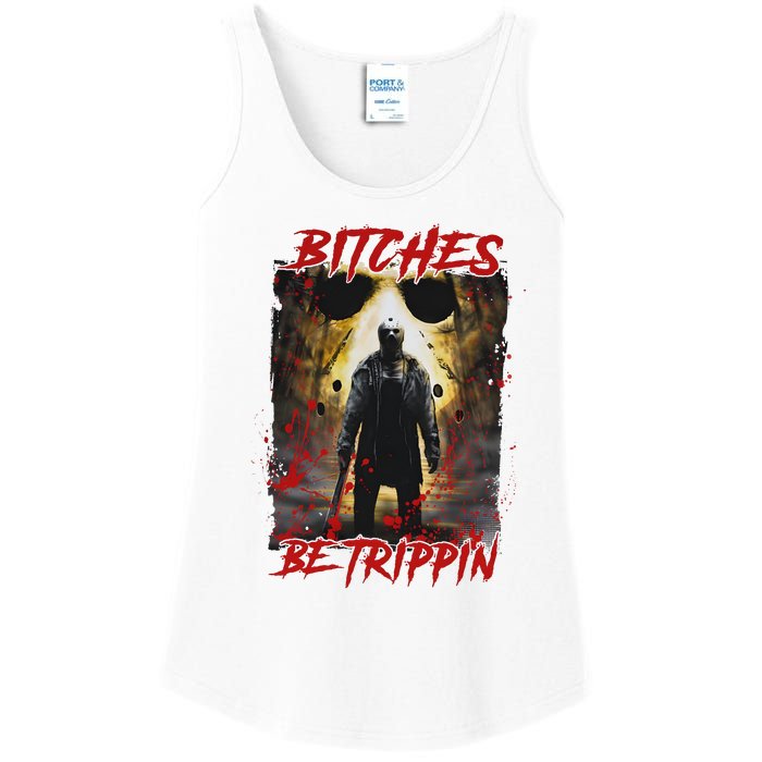 Bitches Be Trippin Horror Character Halloween Ladies Essential Tank