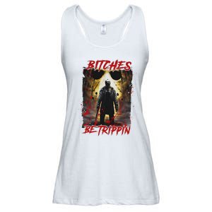 Bitches Be Trippin Horror Character Halloween Ladies Essential Flowy Tank