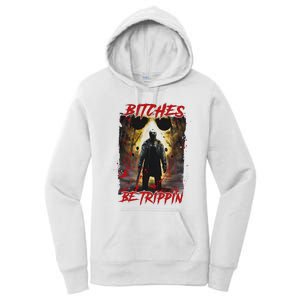 Bitches Be Trippin Horror Character Halloween Women's Pullover Hoodie