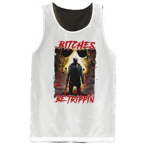 Bitches Be Trippin Horror Character Halloween Mesh Reversible Basketball Jersey Tank