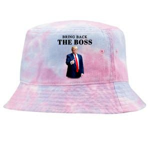 Bring Back The Boss Trump 2024 Take America Back Tie-Dyed Bucket Hat