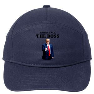 Bring Back The Boss Trump 2024 Take America Back 7-Panel Snapback Hat