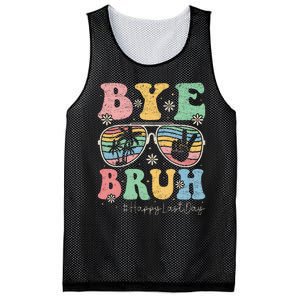 Bye Bruh Teachers Happy Last Day of School Summer Mesh Reversible Basketball Jersey Tank