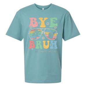 Bye Bruh Teachers Happy Last Day of School Summer Sueded Cloud Jersey T-Shirt