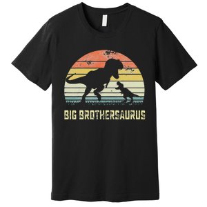 Big Brothersaurus T Rex Dinosaur Big Brother Saurus Family Premium T-Shirt