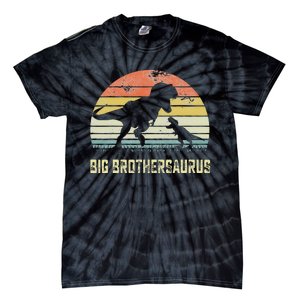 Big Brothersaurus T Rex Dinosaur Big Brother Saurus Family Tie-Dye T-Shirt