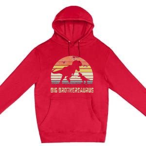 Big Brothersaurus T Rex Dinosaur Big Brother Saurus Family Premium Pullover Hoodie