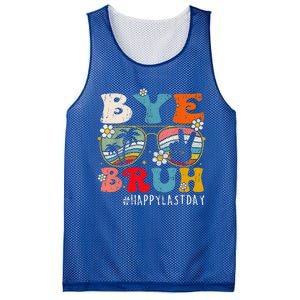 Bye Bruh Teacher Happy Last Day Of School Hello Summer Funny Mesh Reversible Basketball Jersey Tank