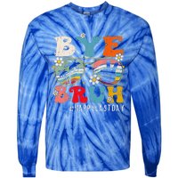 Bye Bruh Teacher Happy Last Day Of School Hello Summer Funny Tie-Dye Long Sleeve Shirt