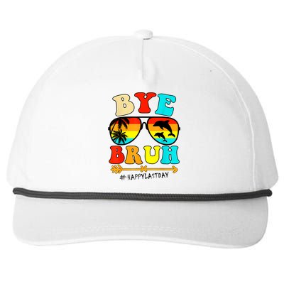 Bye Bruh Teacher Happy Last Day Of School Hello Summer Funny Snapback Five-Panel Rope Hat