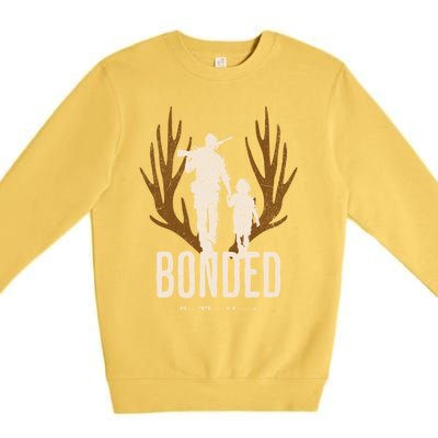 Bonded By The Hunt Father Son Hunting For Life Gift Premium Crewneck Sweatshirt