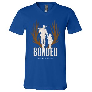 Bonded By The Hunt Father Son Hunting For Life Gift V-Neck T-Shirt