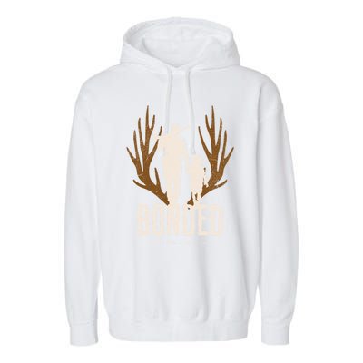 Bonded By The Hunt Father Son Hunting For Life Gift Garment-Dyed Fleece Hoodie