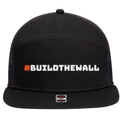 #Buildthewall Build The Wall Funny Trump 7 Panel Mesh Trucker Snapback Hat