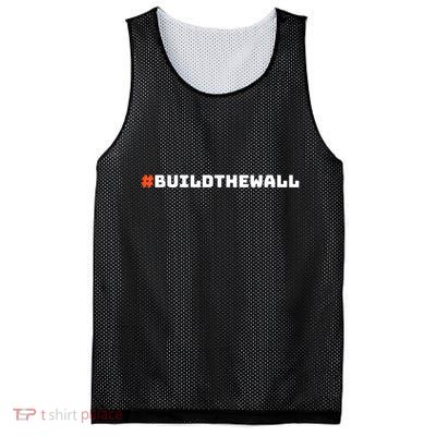 #Buildthewall Build The Wall Funny Trump Mesh Reversible Basketball Jersey Tank