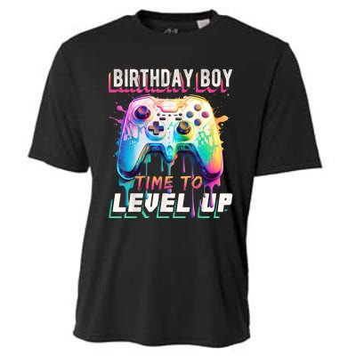 Birthday Boy Time To Level Up Video Game Birthday Party Cooling Performance Crew T-Shirt