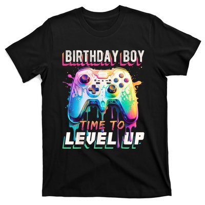 Birthday Boy Time To Level Up Video Game Birthday Party T-Shirt