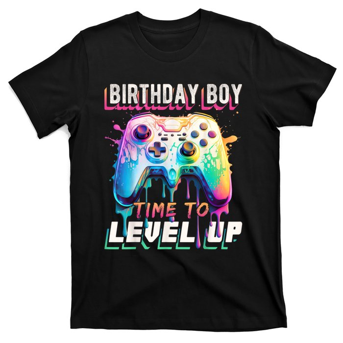 Birthday Boy Time To Level Up Video Game Birthday Party T-Shirt