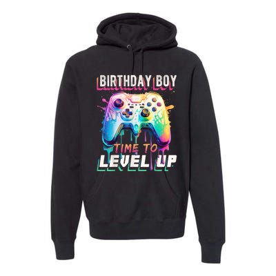 Birthday Boy Time To Level Up Video Game Birthday Party Premium Hoodie