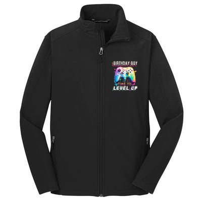 Birthday Boy Time To Level Up Video Game Birthday Party Core Soft Shell Jacket