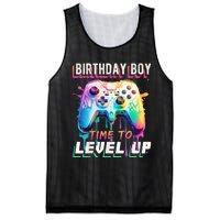 Birthday Boy Time To Level Up Video Game Birthday Party Mesh Reversible Basketball Jersey Tank