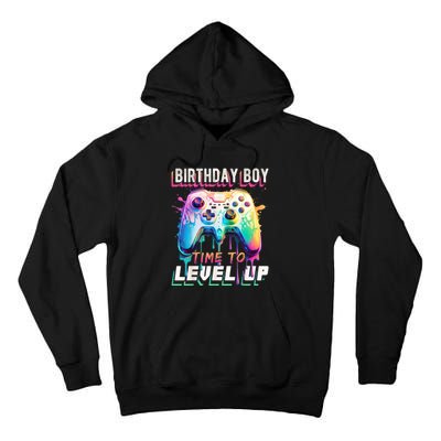 Birthday Boy Time To Level Up Video Game Birthday Party Tall Hoodie