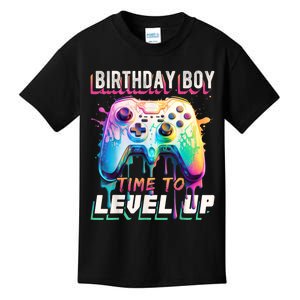 Birthday Boy Time To Level Up Video Game Birthday Party Kids T-Shirt