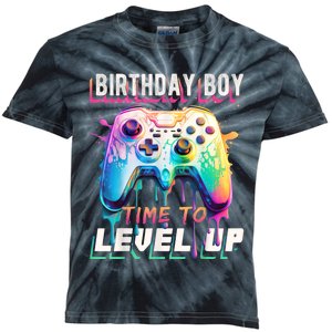 Birthday Boy Time To Level Up Video Game Birthday Party Kids Tie-Dye T-Shirt