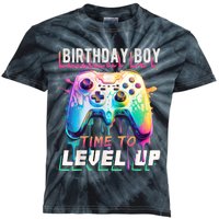 Birthday Boy Time To Level Up Video Game Birthday Party Kids Tie-Dye T-Shirt