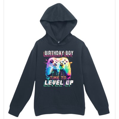 Birthday Boy Time To Level Up Video Game Birthday Party Urban Pullover Hoodie