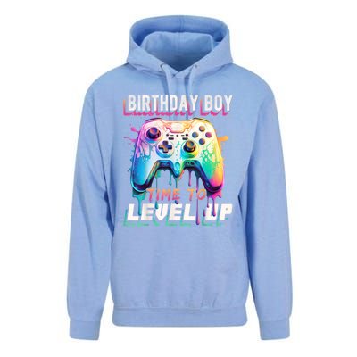 Birthday Boy Time To Level Up Video Game Birthday Party Unisex Surf Hoodie