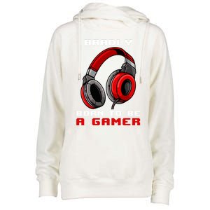 Bradly Born To Be A Gamer Personalized Gift Womens Funnel Neck Pullover Hood