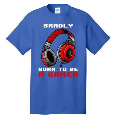 Bradly Born To Be A Gamer Personalized Gift Tall T-Shirt