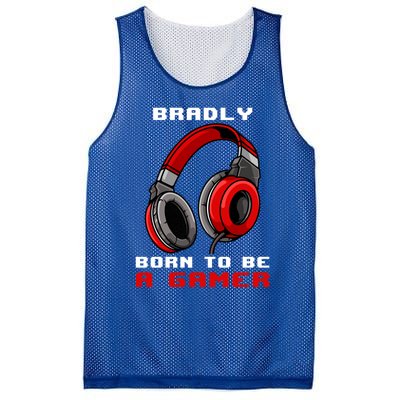 Bradly Born To Be A Gamer Personalized Gift Mesh Reversible Basketball Jersey Tank