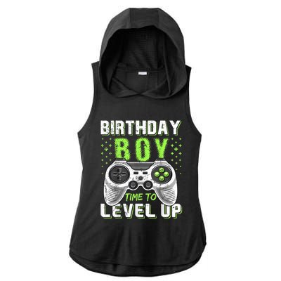 Birthday Boy Time To Level Up Video Game Birthday Gift Boy Ladies PosiCharge Tri-Blend Wicking Draft Hoodie Tank