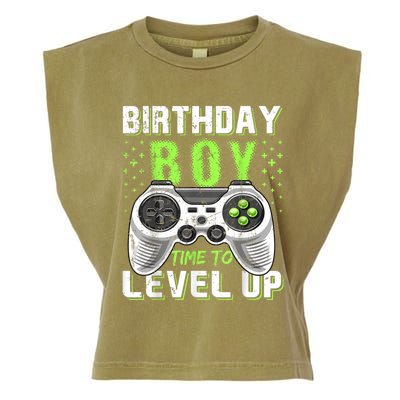 Birthday Boy Time To Level Up Video Game Birthday Gift Boy Garment-Dyed Women's Muscle Tee