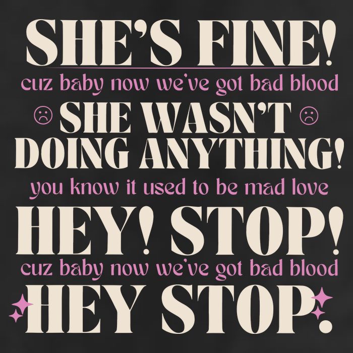 Bad Blood TS Yells At Security Guard Version Shes Fine Baby Now 15oz Campfire Ceramic Mug