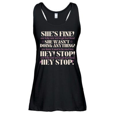 Bad Blood TS Yells At Security Guard Version Shes Fine Baby Now Ladies Essential Flowy Tank