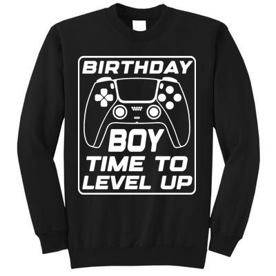 Birthday Boy Time To Level Up Funny Birthday Gamer Sweatshirt
