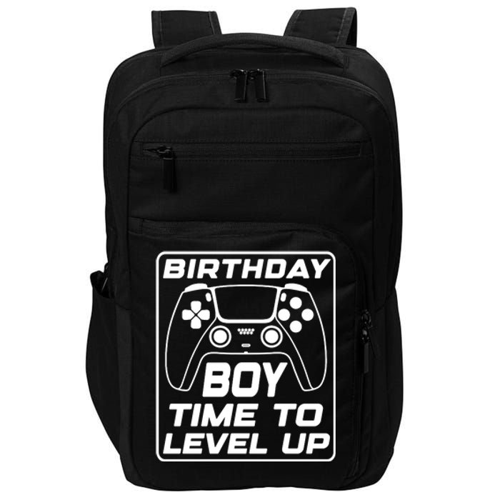 Birthday Boy Time To Level Up Funny Birthday Gamer Impact Tech Backpack