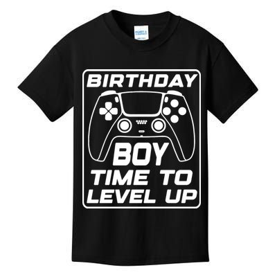 Birthday Boy Time To Level Up Funny Birthday Gamer Kids T-Shirt