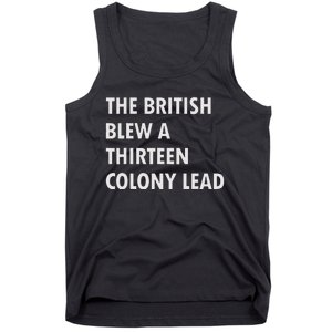 British Blew Thirteen Colonies 1776 Tank Top