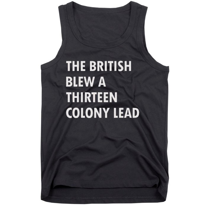 British Blew Thirteen Colonies 1776 Tank Top