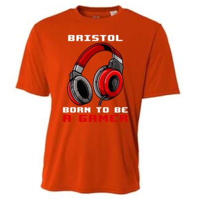 Bristol Born To Be A Gamer Personalized Gift Cooling Performance Crew T-Shirt