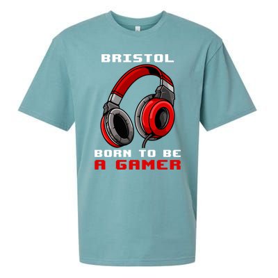 Bristol Born To Be A Gamer Personalized Gift Sueded Cloud Jersey T-Shirt