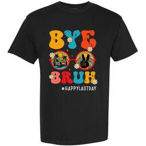 Bye Bruh Teacher Happy Last Day of School Hello Summer Funny Garment-Dyed Heavyweight T-Shirt